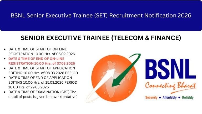 BSNL SET Recruitment 2026