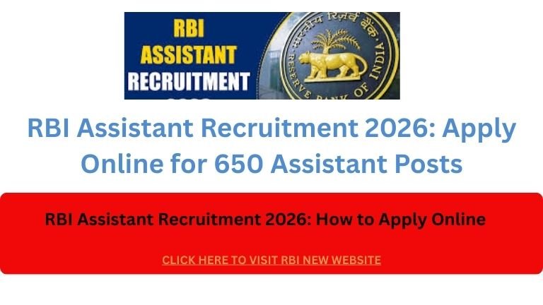 RBI Assistant Recruitment 2026